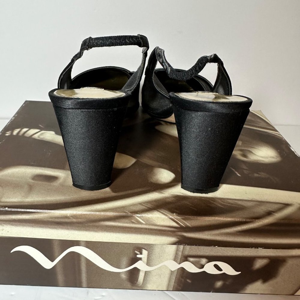 Nina Women's Chenille-LS Slip On Square Toe Pumps Heel Sandals Shoes SZ 8M - Picture 6 of 8